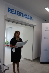 Otwarcie po remoncie punktu rejestracji pacjentów oraz wejścia do Szpitala Powiatowego w Sokołowie Podlaskim 