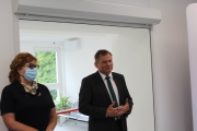Otwarcie po remoncie punktu rejestracji pacjentów oraz wejścia do Szpitala Powiatowego w Sokołowie Podlaskim 