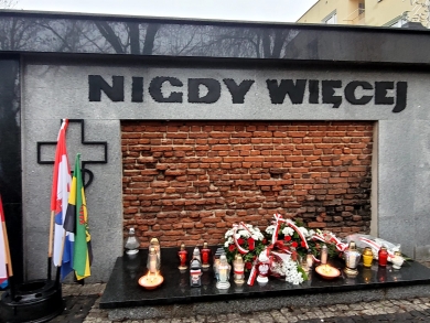 Uroczystość upamiętniająca egzekucję mieszkańców powiatu sokołowskiego w okresie II wojny światowej